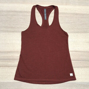 Vuori Lux Racerback Performance Tank Top Women S Maroon Stretch Comfort Athletic